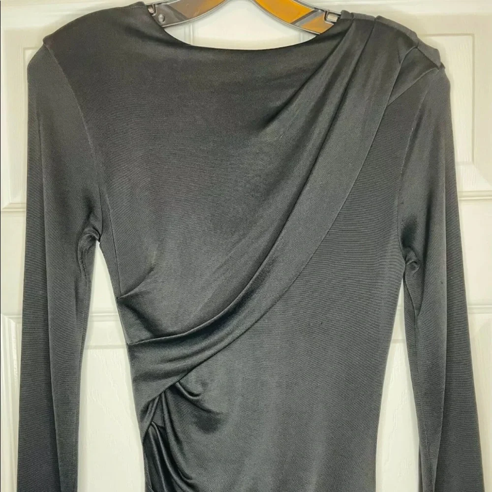 T Alexander Wang Shiny Ruched Stretch Draped Jersey Pencil Skirt BodyCon Dress S - Picture 10 of 11